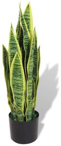 Umělá rostlina sansevieria s květináčem 65 cm zelená