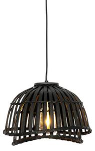 Orientální závěsná lampa černý bambus 30 cm - Pua