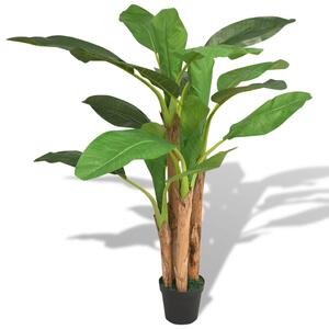 Umělá rostlina banánovník s květináčem 175 cm zelený