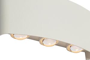 Venkovní nástěnné svítidlo bílé včetně LED 6-ti svítidel IP54 - Silly