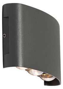 Venkovní nástěnné svítidlo tmavě šedé včetně LED 6 svítí IP54 - Silly