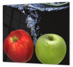 Ochranná deska zelené a červené jablko - 40x40cm / Bez lepení na zeď