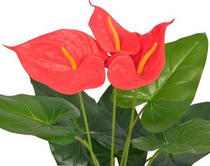 Umělá rostlina toulitka s květináčem 45 cm červenožlutá