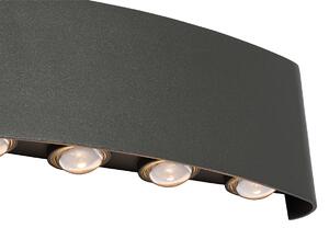 Venkovní nástěnné svítidlo tmavě šedé včetně LED 10 svítí IP54 - Silly