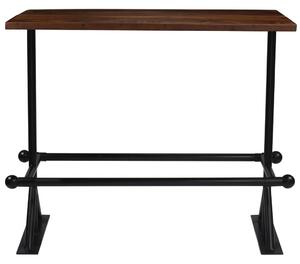 Barový stůl masivní recyklované dřevo 150x70x107 cm tmavě hnědý