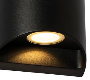 Moderní venkovní nástěnné svítidlo černé včetně LED 2 svítí IP54 - Mal