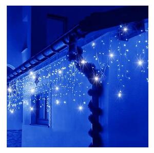 LED krápníky - 14,5m, 300LED, IP44, modrá + záblesky
