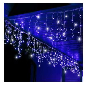 LED krápníky - 14,5m, 300LED, IP44, modrá + záblesky