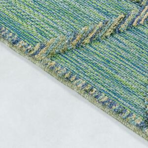 Šňůrkový koberec Bahama 3D romby zelený