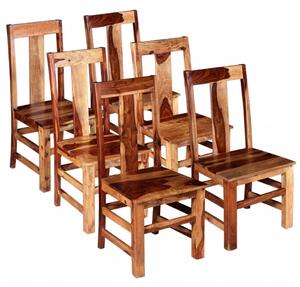 Jídelní židle 6 ks masivní sheeshamové dřevo
