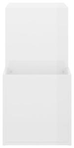 Botník Dufton - 105 x 35,5 x 70 cm | bílý vysoký lesk