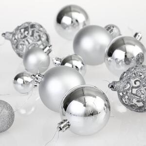 ViaDomo Via Domo - Sada vánočních ozdob Presepe - stříbrná - 100 ks