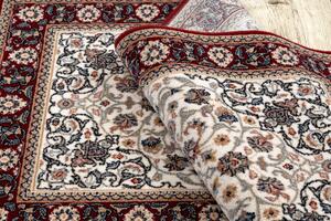 Makro Abra Vlněný kusový koberec NAIN 6635/51036 Klasický béžový bordó Rozměr: 80x150 cm
