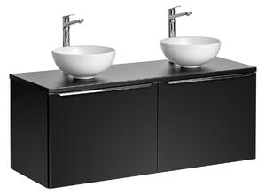 Comad Koupelnová skříňka s deskovými umyvadly set Santa Fe Black 120 černá mat