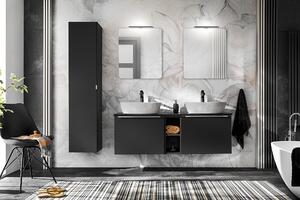 Koupelnový nábytek Santino,sestava E / černá-140cm + 2x umyvadlo