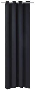 Zatemňovací závěs s kovovými oky, 270x245 cm, černý