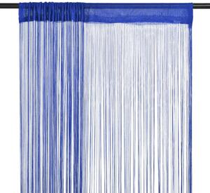Provázkové záclony, 2 ks, 100x250 cm, modrá