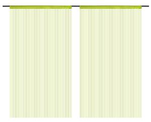 Provázkové záclony, 2 ks, 140x250 cm, zelená