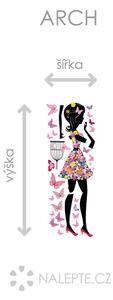 Květinové děvče s klíckou arch 45 x 125 cm