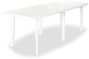 Zahradní stůl bílý 210 x 96 x 72 cm plast