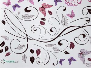Dívka s motýlky arch 145 x 98 cm