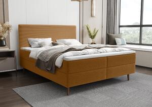 Moderní postel Karas 120x200cm, žlutohnědá Poso
