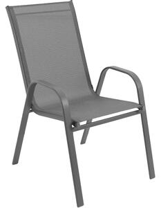 Bluegarden - Zahradní židle Polo - šedá - 91x42x57 cm