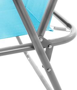 Bluegarden - Zahradní skládací židle Hunter - modrá - 75x52x47 cm