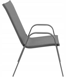 Bluegarden - Zahradní židle Polo - šedá - 91x42x57 cm