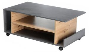 Konferenční stolek HARVEY dub artisan/tmavý beton