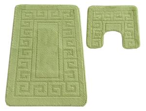 Sada koupelnových koberečků Montana Ethnic Phosphoric green