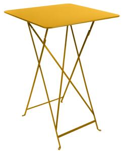 Žlutý kovový skládací bistro stůl Fermob Bistro 71 x 71 cm