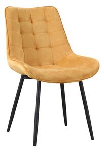 Jídelní židle TRIX žlutý velvet