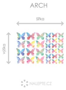 Barevní malovaní motýlci 120 x 60 cm