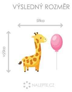 Žirafka s růžovým balonkem arch 42 x 45 cm