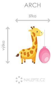 Žirafka s růžovým balonkem arch 42 x 45 cm