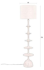 Hnědá mangová stojací lampa DUTCHBONE CATH 179 cm