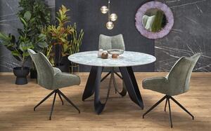 Luxusní kulatý jídelní stůl Hema4003, zelený mramor