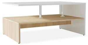 Konferenční stolek dřevotříska 90x59x42 cm dub a bílá
