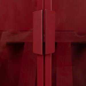Červená dřevěná vinotéka DUTCHBONE MORI 130 x 61 cm