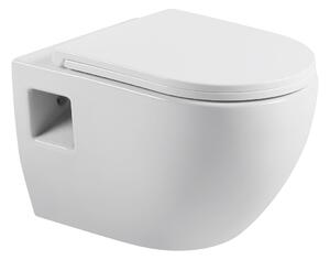 Erga Astrid, závěsná WC mísa 510x360x360mm, Rimless + toaletní sedátko s pomalým zavíráním, bílá, ERG-V03-ASTRID-RIM-WH