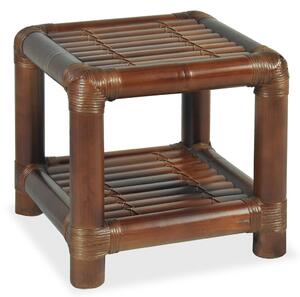 Noční stolek, bambus, 40x40x40 cm, tmavě hnědý