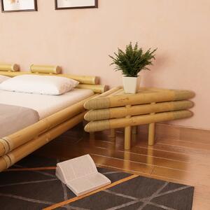 Noční stolek 2 ks bambus 60 x 60 x 40 cm přírodní