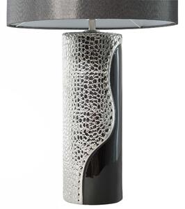 Černá a stříbrná stolní lampa na noční stolek AIKEN