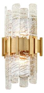 HUDSON VALLEY nástěnné svítidlo CIRO kov/sklo zlatá/čirá E14 2x8W 256-12-CE