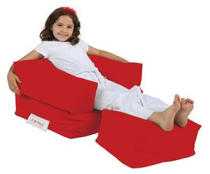 Atelier del Sofa Zahradní sedací vak Kids Single Seat Pouffe - Red, Červená