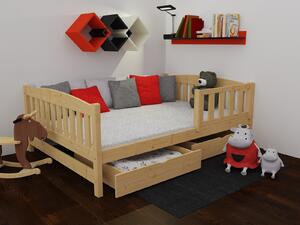 Vomaks Dětská postel DP 002 XL se zábranou Rozměr: 120 x 200 cm, Barva: moření dub