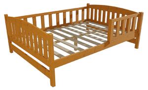 Vomaks Dětská postel DP 002 XL se zábranou Rozměr: 120 x 200 cm, Barva: moření olše