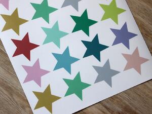 Barevné hvězdy 24 kusů 6 x 6 cm