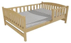 Vomaks Dětská postel DP 002 XL se zábranou Rozměr: 120 x 200 cm, Barva: moření olše